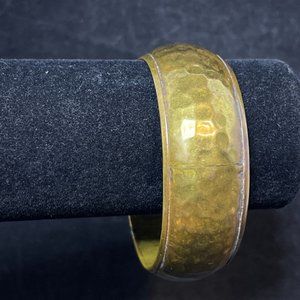 Vintage Thick  Hammered Copper Bangle Bracelet 2 3/4" (4042)